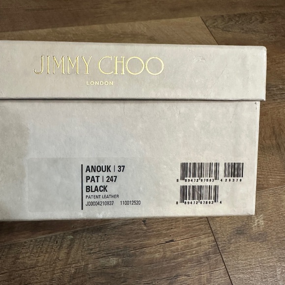 Jimmy Choo Anouk black pat 120mm - Picture 1 of 10